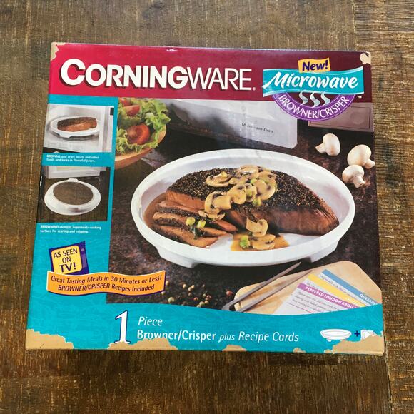 Corningware Microwave Oven Browner Crisper Dish Tray Plate Platter NEW IN BOX - Picture 2 of 9